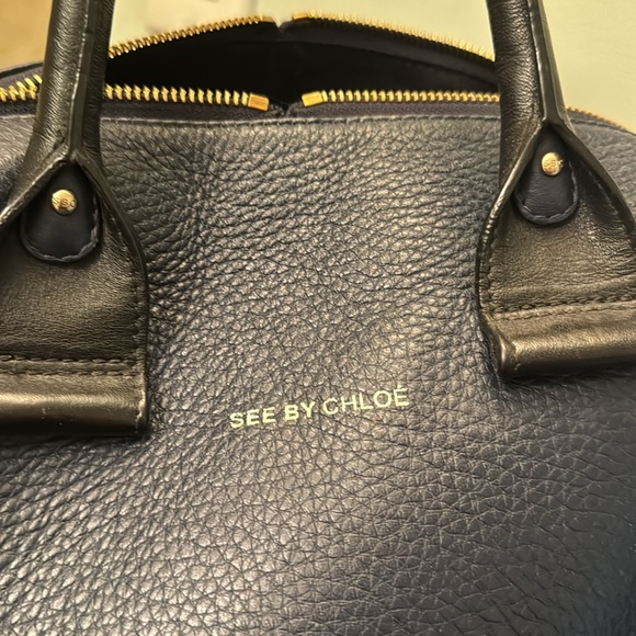 See by Chloe navy handbag. Good condition outside; well worn inside. See photos - Picture 2 of 8